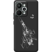 Чорний чохол BoxFace Realme 15 Pro Військовий літак