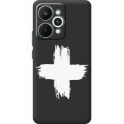 Чорний чохол BoxFace Realme 15 Pro Білий хрест ЗСУ