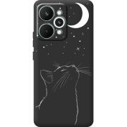 Чорний чохол BoxFace Realme 15 Pro Місячний кіт