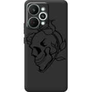 Чорний чохол BoxFace Realme 15 Pro Skull and Roses