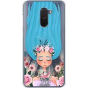 Прозрачный чехол Uprint Xiaomi Pocophone F1 Blue Hair