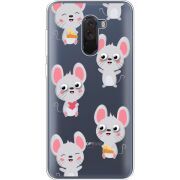 Прозрачный чехол Uprint Xiaomi Pocophone F1 с 3D-глазками Mouse