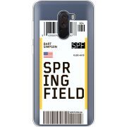 Прозрачный чехол Uprint Xiaomi Pocophone F1 Ticket Springfield