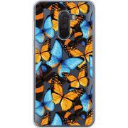 Прозрачный чехол Uprint Xiaomi Pocophone F1 Butterfly Morpho