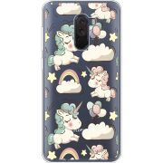 Прозрачный чехол Uprint Xiaomi Pocophone F1 Unicorns