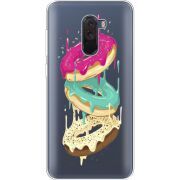 Прозрачный чехол Uprint Xiaomi Pocophone F1 Donuts