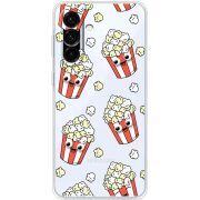 Прозорий чохол BoxFace Samsung Galaxy A37 5G (A376) с 3D-глазками Popcorn