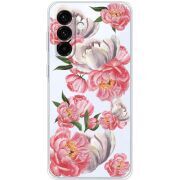 Прозорий чохол BoxFace Samsung Galaxy A37 5G (A376) Peony Watercolor Style