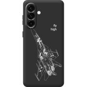 Чорний чохол BoxFace Samsung Galaxy A57 5G (A576) Військовий літак