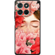 Чохол BoxFace Moto G57 Power Girl in Flowers