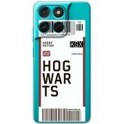 Прозорий чохол BoxFace Moto G57 Power Ticket Hogwarts