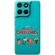 Прозорий чохол BoxFace Moto G57 Power Merry Christmas