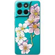 Прозорий чохол BoxFace Moto G57 Power Cherry Blossom