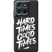 Чорний чохол BoxFace Moto G57 Power Hard Times Good Times