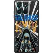 Чорний чохол BoxFace Moto G57 Power Привид Києва в дії