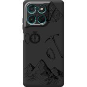 Чорний чохол BoxFace Moto G57 Power Mountains