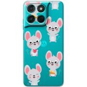 Прозорий чохол BoxFace Moto G86 Power с 3D-глазками Mouse