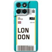 Прозорий чохол BoxFace Moto G86 Power Ticket London