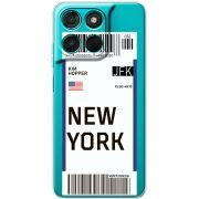 Прозорий чохол BoxFace Moto G86 Power Ticket New York