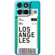 Прозорий чохол BoxFace Moto G86 Power Ticket Los Angeles