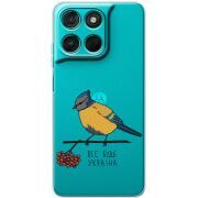 Прозорий чохол BoxFace Moto G86 Power Синиця і калина