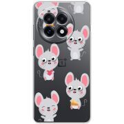 Прозорий чохол BoxFace OnePlus Ace 5 с 3D-глазками Mouse