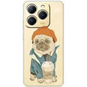 Прозорий чохол BoxFace Realme 15T Dog Coffeeman