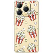 Прозорий чохол BoxFace Realme 15T с 3D-глазками Popcorn