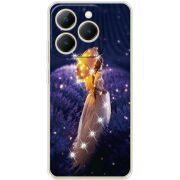 Чохол зі стразами Realme 15T Girl with Umbrella