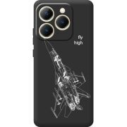 Чорний чохол BoxFace Realme 15T Військовий літак