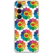 Прозорий чохол BoxFace Tecno Spark 40 Pro Plus Hippie Flowers