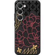 Чорний чохол BoxFace Tecno Spark 40 Pro Plus FranceFlowers