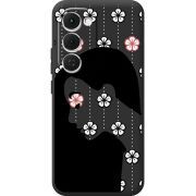 Чорний чохол BoxFace Tecno Spark 40 Pro Plus Flower Hair