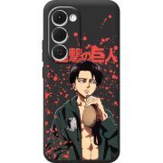 Чорний чохол BoxFace Tecno Spark 40 Pro Plus Атака Титанов Леви