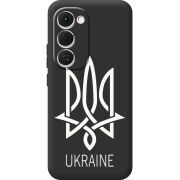 Чорний чохол BoxFace Tecno Spark 40 Pro Plus Тризуб монограмма ukraine