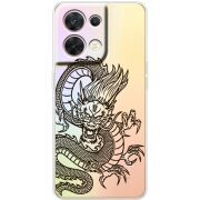 Прозорий чохол BoxFace OPPO Reno 8 5G Chinese Dragon