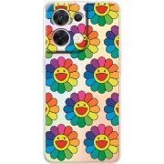 Прозорий чохол BoxFace OPPO Reno 8 5G Hippie Flowers