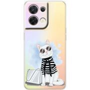 Прозорий чохол BoxFace OPPO Reno 8 5G Cat Style