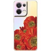 Прозорий чохол BoxFace OPPO Reno 8 5G Red Poppies