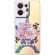 Чохол зі стразами OPPO Reno 8 5G Eiffel Tower