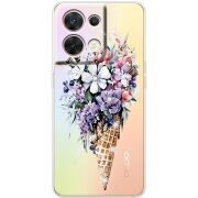 Чохол зі стразами OPPO Reno 8 5G Ice Cream Flowers