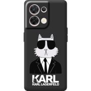 Чорний чохол BoxFace OPPO Reno 8 5G Cat in Black