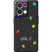 Чорний чохол BoxFace OPPO Reno 8 5G Among Us Invisible