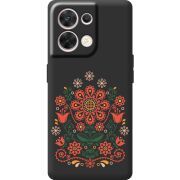 Чорний чохол BoxFace OPPO Reno 8 5G Ukrainian Ornament