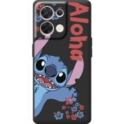 Чорний чохол BoxFace OPPO Reno 8 5G Гавайський гість Stich
