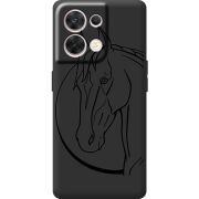 Чорний чохол BoxFace OPPO Reno 8 5G Horse