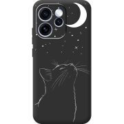 Чорний чохол BoxFace OPPO Reno 15 Pro Місячний кіт