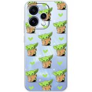Прозорий чохол BoxFace OPPO Reno 15 Pattern Baby Yoda