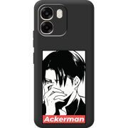 Чорний чохол BoxFace OPPO A6 Attack On Titan - Ackerman