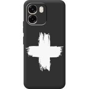 Чорний чохол BoxFace OPPO A6 Білий хрест ЗСУ